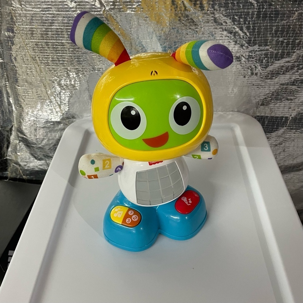 Fisher-Price Yellow and Green Learning Toy with Interactive Features